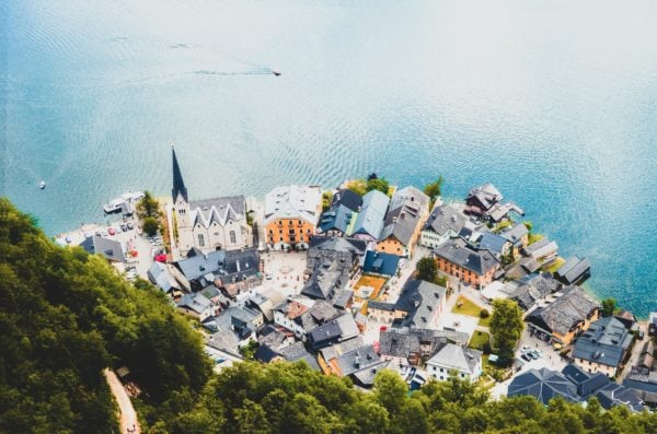 beautiful scenery of village in Austria