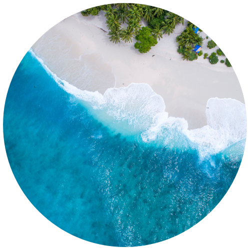 circular image of ocean