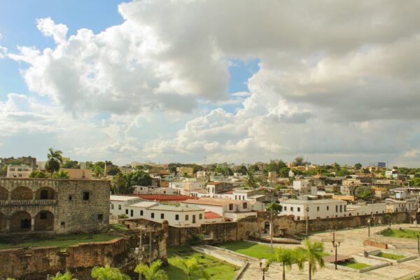 overlooking the city of Santo Domingo, Dominican Republic
